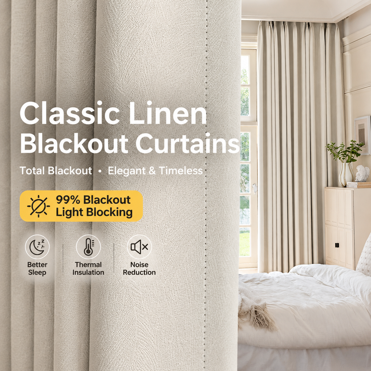 Blackout Curtains with Embossed Leaf Texture, Heavyweight Black Gold Backing