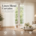Cloud Veil Linen Blend Curtains – Textured Light Filtering Privacy Drapes