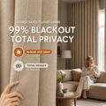 Double-Sided Chenille Blackout Curtains – Luxury Textured Privacy Drapes