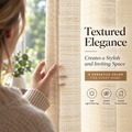 Textured Linen Look Curtains – Light Filtering Privacy Drapes