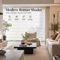 Custom Linen-Look Roman Shades – Light Filtering Window Blinds
