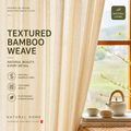 Natural Beige Textured Light Filtering Curtains – Linen Look Sheer Drapes