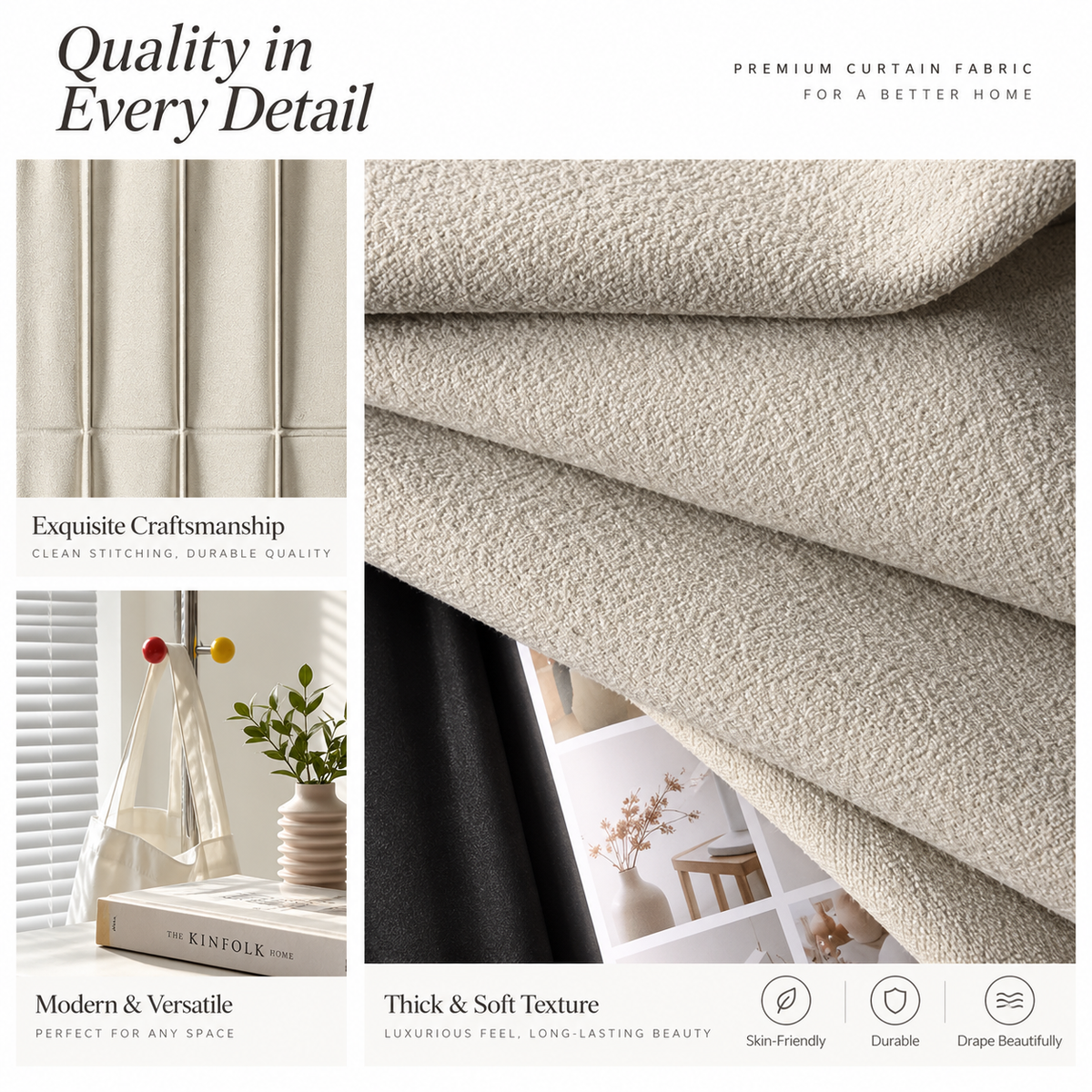 Blackout Curtains – Thermal Insulated Modern Drapes for Bedroom & Living Room