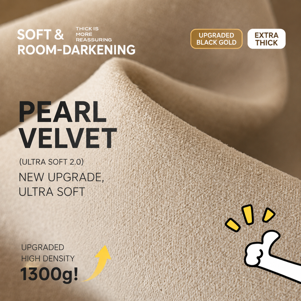 Cream Textured Blackout Curtains – Soft Thermal Room Darkening Drapes